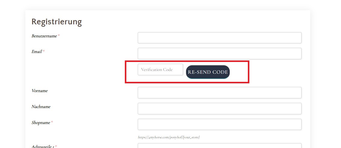 code Code eingeben